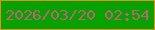 文字の大きさ：1、枠の色：da931d、背景の色：07a201、文字の色：ba6672 無料ブログパーツのブログ時計