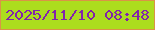文字の大きさ：3、枠の色：da9446、背景の色：acdd1e、文字の色：8223ab 無料ブログパーツのブログ時計