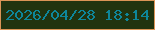 文字の大きさ：2、枠の色：da9456、背景の色：20330f、文字の色：0e869a 無料ブログパーツのブログ時計