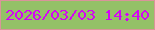 文字の大きさ：4、枠の色：da949a、背景の色：94c167、文字の色：d404f6 無料ブログパーツのブログ時計