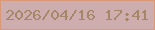 文字の大きさ：1、枠の色：da9876、背景の色：ceadaf、文字の色：a68668 無料ブログパーツのブログ時計