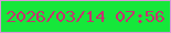 文字の大きさ：5、枠の色：da98da、背景の色：16e73a、文字の色：c63270 無料ブログパーツのブログ時計