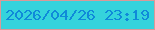 文字の大きさ：2、枠の色：da9998、背景の色：35d3dc、文字の色：0f8ad9 無料ブログパーツのブログ時計
