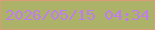 文字の大きさ：5、枠の色：da9b77、背景の色：acb268、文字の色：bf7cec 無料ブログパーツのブログ時計