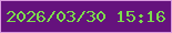 文字の大きさ：4、枠の色：da9bdf、背景の色：65127d、文字の色：7cdc4c 無料ブログパーツのブログ時計