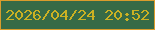 文字の大きさ：4、枠の色：da9c2c、背景の色：366a46、文字の色：cbb123 無料ブログパーツのブログ時計