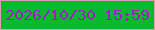 文字の大きさ：2、枠の色：da9db8、背景の色：07ba2d、文字の色：9c1dca 無料ブログパーツのブログ時計