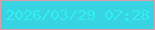 文字の大きさ：1、枠の色：da9ea9、背景の色：38d4e3、文字の色：32f1ec 無料ブログパーツのブログ時計