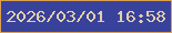 文字の大きさ：5、枠の色：da9f51、背景の色：38429b、文字の色：e5ceaa 無料ブログパーツのブログ時計