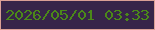 文字の大きさ：5、枠の色：daa095、背景の色：372549、文字の色：4b8819 無料ブログパーツのブログ時計