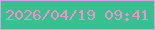 文字の大きさ：4、枠の色：daa0e5、背景の色：35c190、文字の色：f48fc7 無料ブログパーツのブログ時計