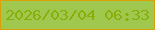 文字の大きさ：5、枠の色：daa107、背景の色：a0c84f、文字の色：89ad09 無料ブログパーツのブログ時計