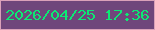 文字の大きさ：1、枠の色：daa1b9、背景の色：6f467b、文字の色：0ce974 無料ブログパーツのブログ時計