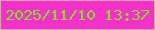 文字の大きさ：2、枠の色：daa3b0、背景の色：f531ca、文字の色：84e11d 無料ブログパーツのブログ時計