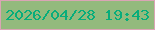 文字の大きさ：1、枠の色：daa5b5、背景の色：93ba7d、文字の色：07ad7b 無料ブログパーツのブログ時計