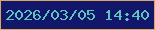 文字の大きさ：4、枠の色：daa75c、背景の色：12176c、文字の色：5ec4bd 無料ブログパーツのブログ時計