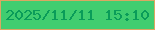 文字の大きさ：3、枠の色：daa762、背景の色：40cd70、文字の色：0a9c59 無料ブログパーツのブログ時計
