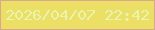 文字の大きさ：1、枠の色：daa88e、背景の色：ebdf66、文字の色：eaf4ac 無料ブログパーツのブログ時計