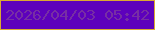 文字の大きさ：3、枠の色：daa931、背景の色：5d01bc、文字の色：772ea4 無料ブログパーツのブログ時計