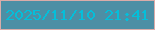 文字の大きさ：4、枠の色：daaca9、背景の色：4c8fa5、文字の色：04bfda 無料ブログパーツのブログ時計