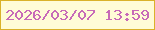 文字の大きさ：4、枠の色：dab229、背景の色：fffcd6、文字の色：c76ab8 無料ブログパーツのブログ時計
