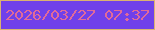 文字の大きさ：2、枠の色：dab271、背景の色：7040ea、文字の色：e16a99 無料ブログパーツのブログ時計