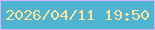 文字の大きさ：2、枠の色：dab5f8、背景の色：4eb4cf、文字の色：f9e19c 無料ブログパーツのブログ時計