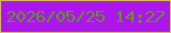 文字の大きさ：1、枠の色：dab65f、背景の色：ab17e8、文字の色：5e9823 無料ブログパーツのブログ時計