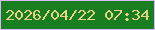 文字の大きさ：5、枠の色：dab8fe、背景の色：187e1f、文字の色：e5d487 無料ブログパーツのブログ時計