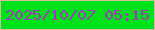 文字の大きさ：2、枠の色：dabaa2、背景の色：00e21a、文字の色：a439b8 無料ブログパーツのブログ時計