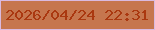 文字の大きさ：2、枠の色：dabadf、背景の色：c6764e、文字の色：aa3810 無料ブログパーツのブログ時計