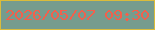 文字の大きさ：1、枠の色：dabc3b、背景の色：769c8e、文字の色：f2604c 無料ブログパーツのブログ時計
