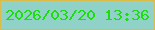文字の大きさ：2、枠の色：dabc4a、背景の色：91d2c8、文字の色：1dde0a 無料ブログパーツのブログ時計