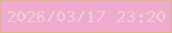 文字の大きさ：3、枠の色：dabc6f、背景の色：f0a9d1、文字の色：ead7c4 無料ブログパーツのブログ時計