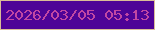 文字の大きさ：3、枠の色：dabc97、背景の色：4e0397、文字の色：c147a3 無料ブログパーツのブログ時計