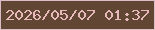 文字の大きさ：2、枠の色：dabdc6、背景の色：614633、文字の色：e7b9ba 無料ブログパーツのブログ時計