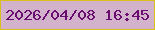 文字の大きさ：1、枠の色：dabf18、背景の色：d3b3cb、文字の色：6b0c70 無料ブログパーツのブログ時計