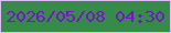 文字の大きさ：1、枠の色：dabff4、背景の色：368b49、文字の色：7713ca 無料ブログパーツのブログ時計
