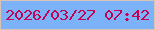 文字の大きさ：1、枠の色：dac3b4、背景の色：7cb2f8、文字の色：c20254 無料ブログパーツのブログ時計