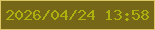 文字の大きさ：3、枠の色：dac465、背景の色：756618、文字の色：acb10f 無料ブログパーツのブログ時計