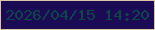 文字の大きさ：1、枠の色：dac6a4、背景の色：1a0b54、文字の色：10444b 無料ブログパーツのブログ時計