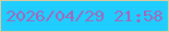 文字の大きさ：4、枠の色：dac99d、背景の色：20cdff、文字の色：a268b7 無料ブログパーツのブログ時計