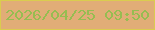 文字の大きさ：4、枠の色：dacc4f、背景の色：e1ad77、文字の色：96bd51 無料ブログパーツのブログ時計