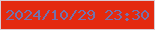 文字の大きさ：5、枠の色：daccd2、背景の色：e42a0f、文字の色：7272ac 無料ブログパーツのブログ時計
