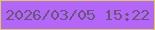 文字の大きさ：2、枠の色：dace55、背景の色：b366f9、文字の色：685770 無料ブログパーツのブログ時計
