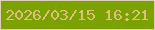 文字の大きさ：3、枠の色：dad2b0、背景の色：7ba201、文字の色：dcc17e 無料ブログパーツのブログ時計