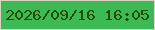 文字の大きさ：3、枠の色：dad2c4、背景の色：3cba54、文字の色：264d04 無料ブログパーツのブログ時計