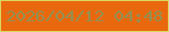 文字の大きさ：3、枠の色：dad861、背景の色：e9680e、文字の色：949052 無料ブログパーツのブログ時計