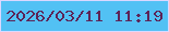文字の大きさ：3、枠の色：dad8ff、背景の色：52c1f4、文字の色：5c2457 無料ブログパーツのブログ時計