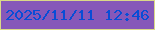 文字の大きさ：5、枠の色：dad988、背景の色：8658b9、文字の色：084dd6 無料ブログパーツのブログ時計